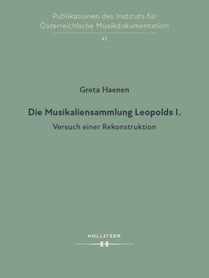 cover image of Die Musikaliensammlung Leopolds I.